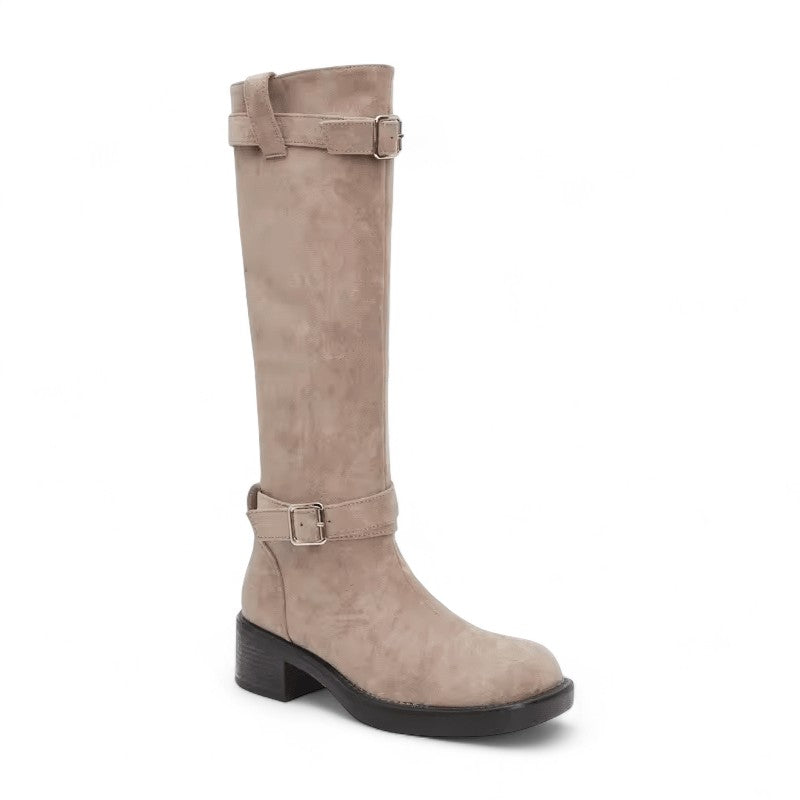 Bottes hautes en daim - Chaussure Bottes hautes en daim - Chaussure