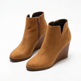 Paire de bottines compensées Héloïse marron