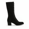 Romane santiag femme à lacets talon bloc noir, vue de profil