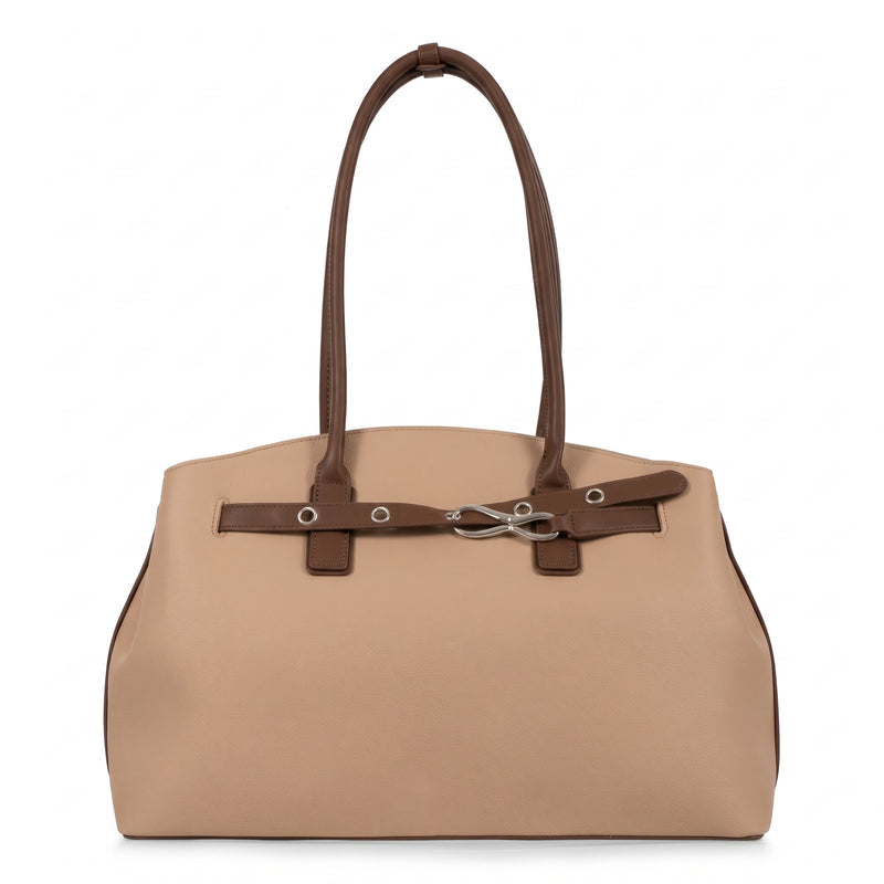 Clémentine - Sac Cabas Trapèze Femme à Sangle Décorative