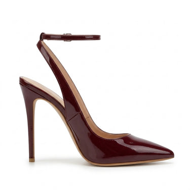 Alma - Escarpins Slingback Vernis à Bride Cheville Talon Aiguille