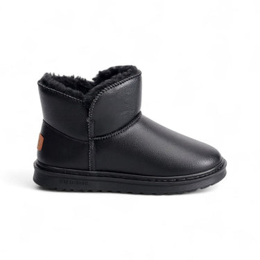 Hyra - Botte Fourrée Noir en Simili Cuir Tendance