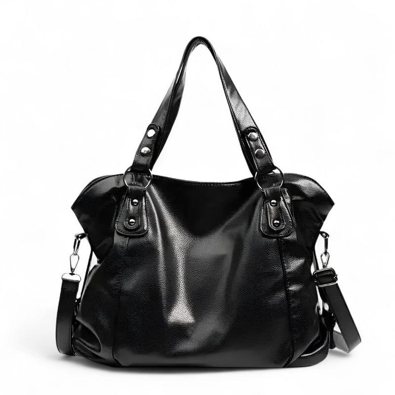 HÉRA - Grand Sac à Main en Cuir Souple Noir
