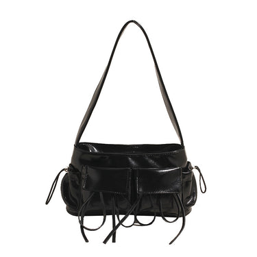 REIS - Sac à Main en Cuir Vernis Élégant avec Bandoulière