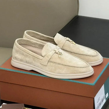 Genuine Leather Loafers for Women - Slip On Comfort Shoes, Casual Flat Shoes for Driving & Daily Wear