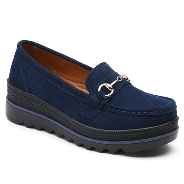 Comfortabele damesschoenen in grote maten Herfstseizoen Slope Heel Dikke Zool Platform Anti-Slip Zachte Zool Mode Koreaanse Stijl