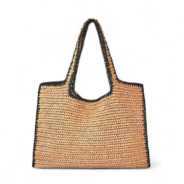 HANZY - Sac à Main de Plage Fourre-tout Tissé en Paille