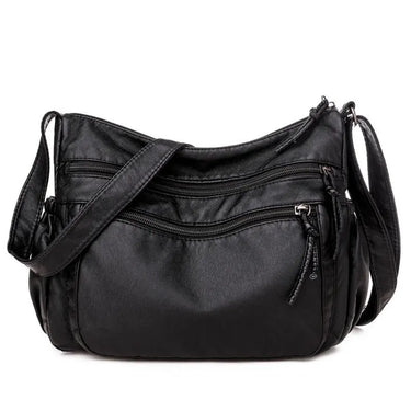 VANILLE - Sac à Main Multipoche en Bandoulière en Cuir