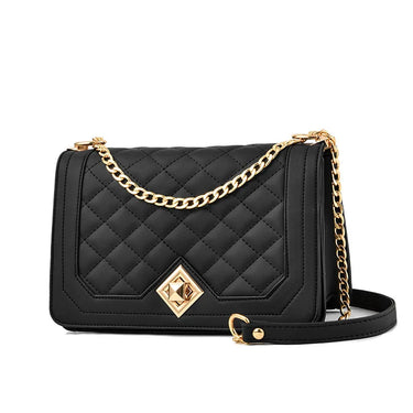 Diamond Pattern Fashion Women's Bag Popular Chain Small Square Bags for Woman Business Classic Shoulder Crossbody Bag Black