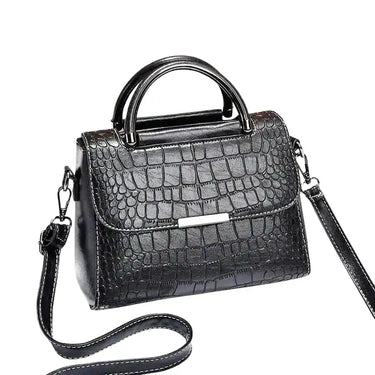 AMBER Small Crocodile Leather Hand Bag Dione Couture