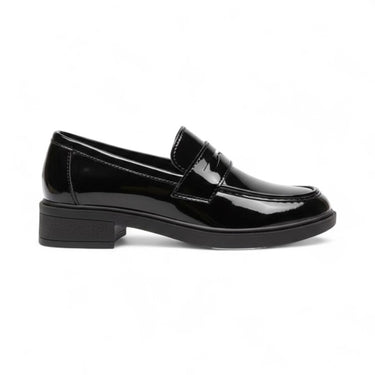 2024 Nye mode Patent Læder Loafers til Kvinder Sko Square Heel Slip on Office Lady Shoes Loafers Chaussure Femme