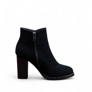 Elettra - Bottine Noire en Cuir en Suède