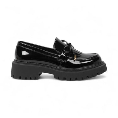 2025 Plus Size 42 Sommer Sort Vintage Platform Flats Sko Kvinder Nemt at tage på Butterfly Knot Med Hæle Loafers Daglige Sko