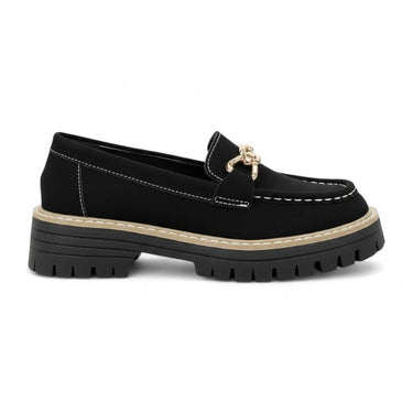 Britisk stil Kvinders Tykke bund Slip-On Loafers Forår Sommer Nye flade sko runde tå ren farve Voksne fodtøj
