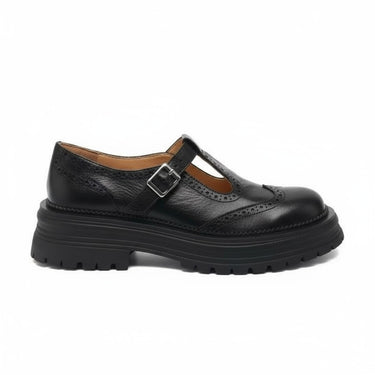 Retro Women's Brogue Lædersko Forår rundt hovedskåret Mary Jane Sko Kvinder Oxfords Kvinders Sko Damer Læder Kvinde