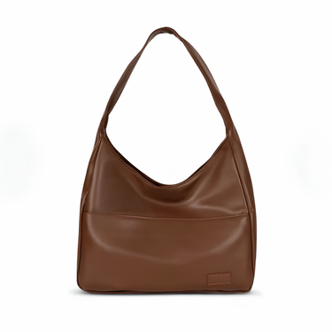 MEYA - Grand Sac à Main Tendance en Cuir Marron