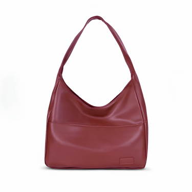 MEYA - Grand Sac à Main Tendance en Cuir Rouge