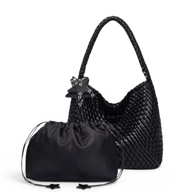 Borsa tote intrecciata a mano di lusso di medie dimensioni per donna, eleganza di alta gamma, grande capacità, versatile borsa a mano e a tracolla