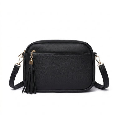 AMANDA - Small Multi-Pocket Handbag in Leather
