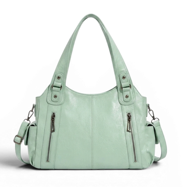 Lilly - Sac à Main de Cours à Zip Vert