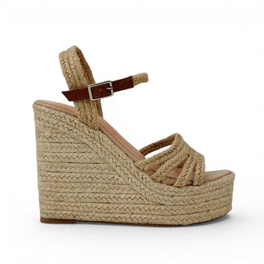 Ibiza – Keilsandale Damen aus geflochtenem Raffia
