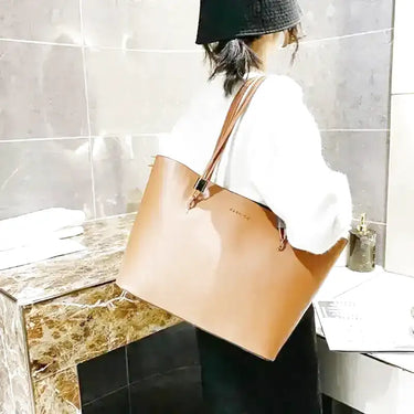 LÉA Grand Sac à Main Cuir Souple Cabas – Dione Couture