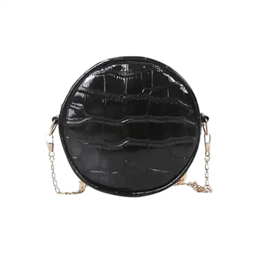 SOLENE Petit Sac a Main Rond Vintage en Bandouliere Dione Couture